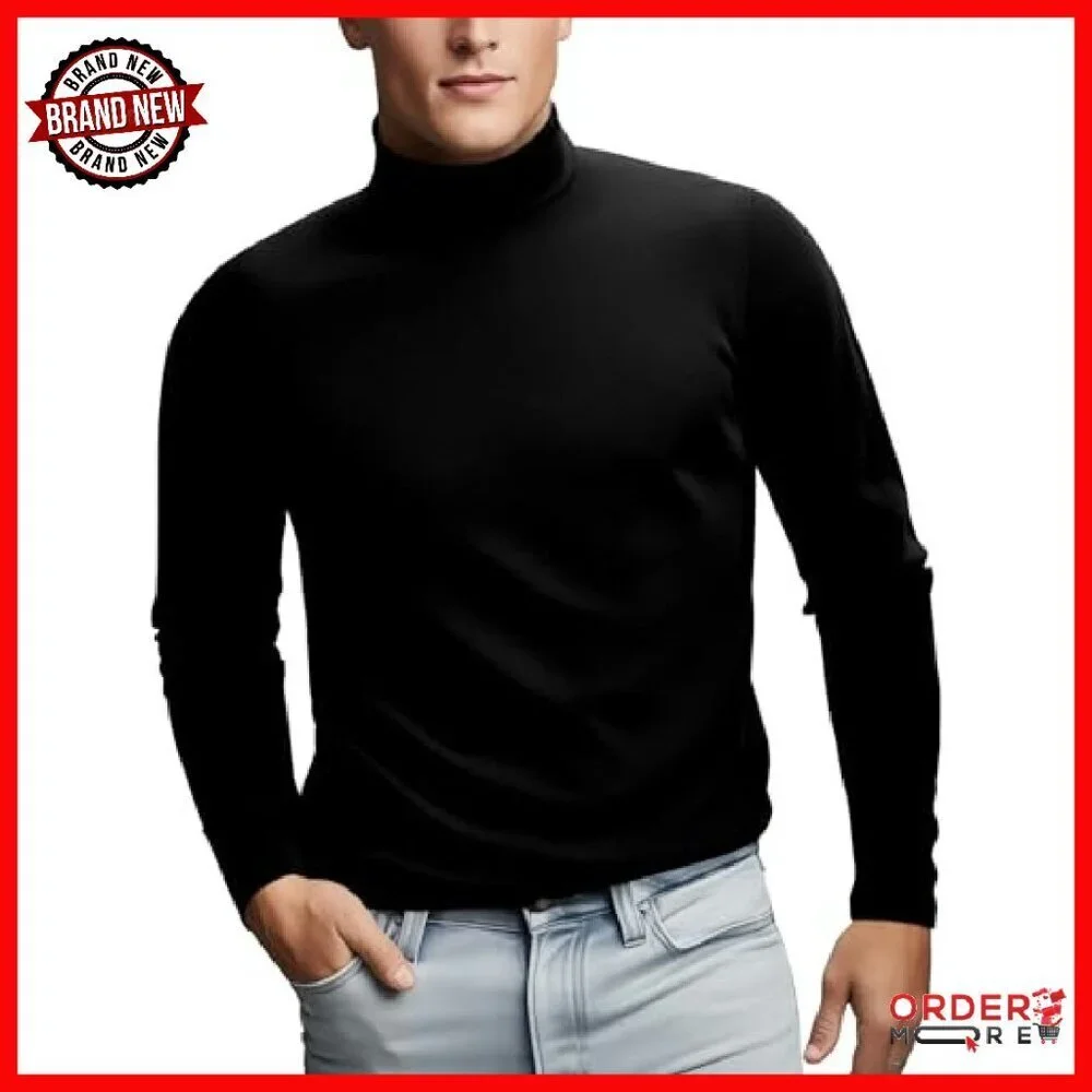 Men's Thermal Turtleneck Baselayer Top Slim Fit Long Sleeve